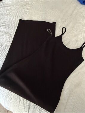 Meshki Black Ribbed Tank Dress